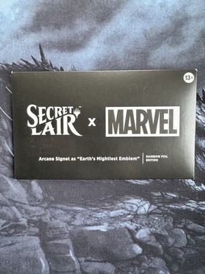 MTG Secret Lair Marvel Arcane Signet Earth s Mightiest Emblem Rainbow Foil