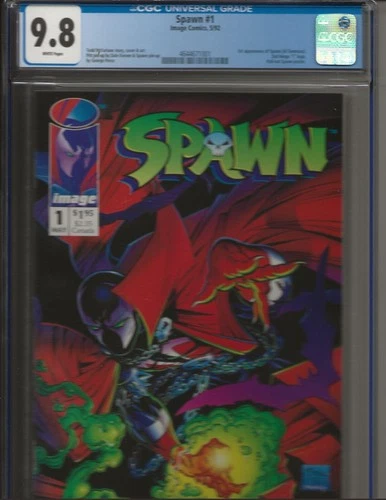 Rare 1992 Spawn # 1; CGC Graded 9.8; Todd McFarlane; 1st App; Poster; Perez!