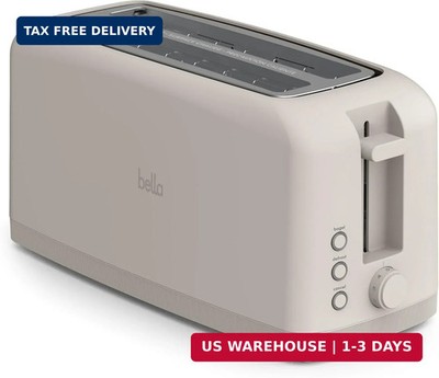 bella 4 Slice Slim Toaster, Fits-anywhere  Kitchenware, 6 Setting Shade Control 