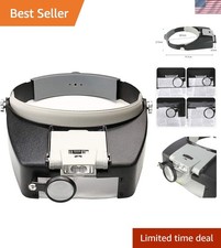Adjustable 10X LED Head Magnifier with Multi-Magnification for Hobbies  Repair