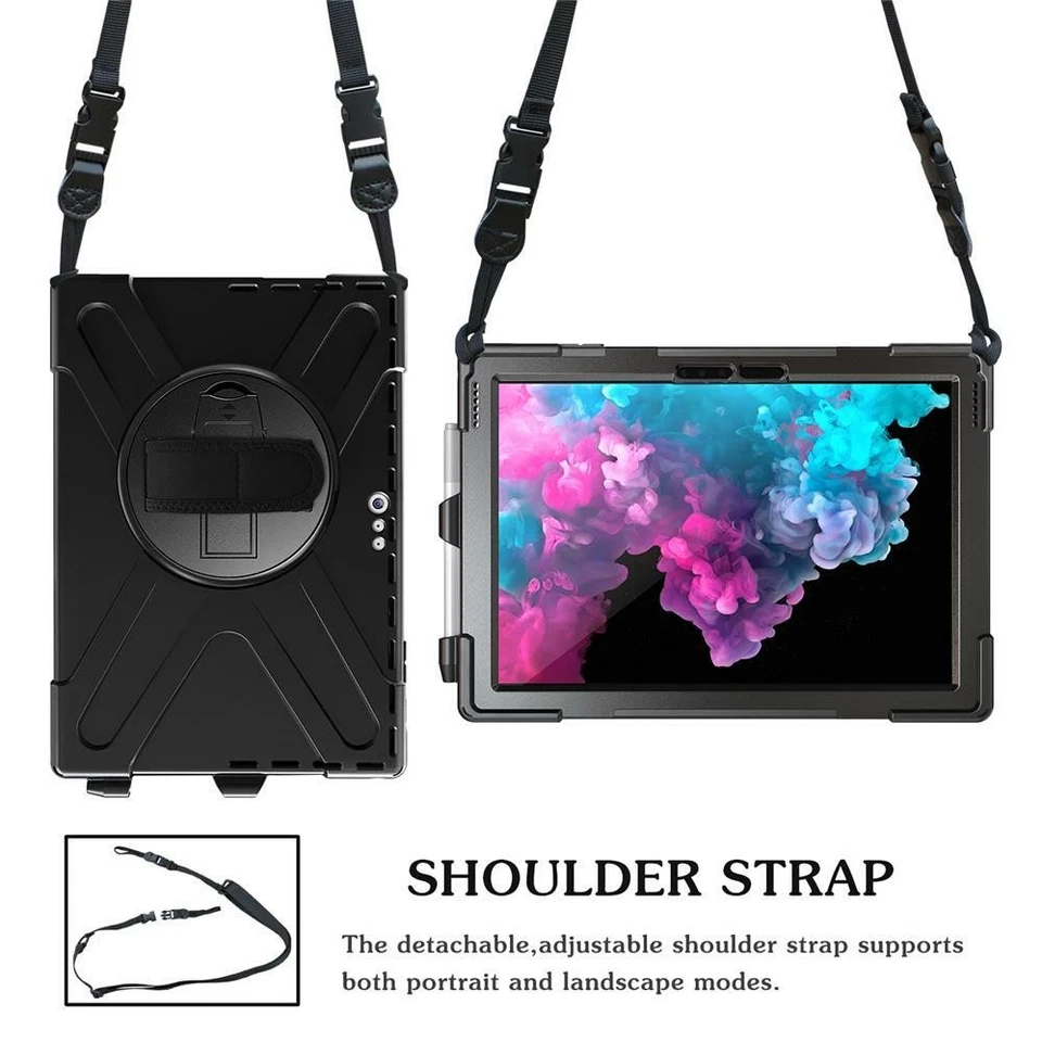 For Microsoft Surface Pro 4/Pro 5/6/Go Case Hybrid Armor Shockproof Stand Cover - Image 3 of 4