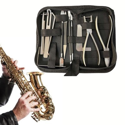 Professionelles Saxophon Reparaturset 12-teilig für Gitarrenbauer Werkzeug Set