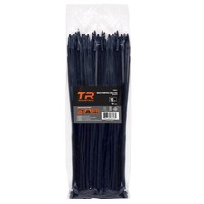 100 Pack UV Resistant 12 Inch Black Cable Ties Industrial Strength 50 lbs