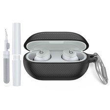 for Beats Solo Buds 2024 Case Cover with Cleaner Kit, Soft Silicone Shockpro...