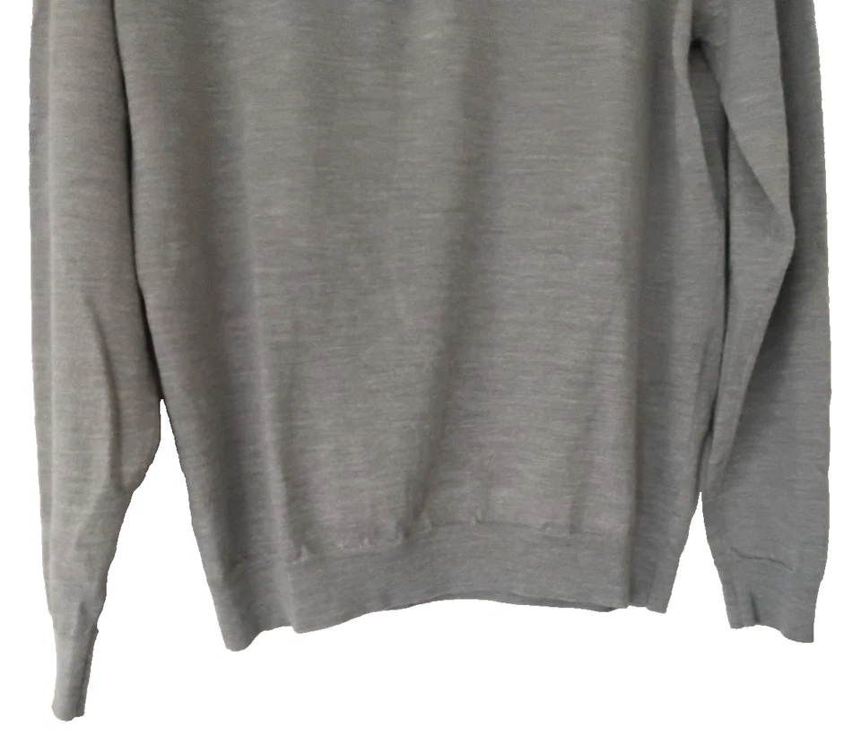Polo BOGGI Lana Merino Gris Italiano Tejido Extra Fino Talla Med 52 cm Foto 4 de 4