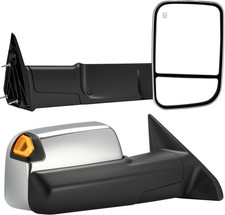 Tow Mirrors Compatible with 2009-2018 Dodge Ram 1500, 2010-2018 2500 3500, Flip