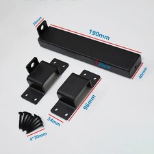 Chiusura per Cancello Scorrevole 7,5 Pollici Nero Opaco in Legno per Porte Recin