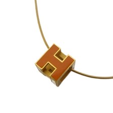 Hermes Cage de Ash H Cube Necklace Pendant Gold