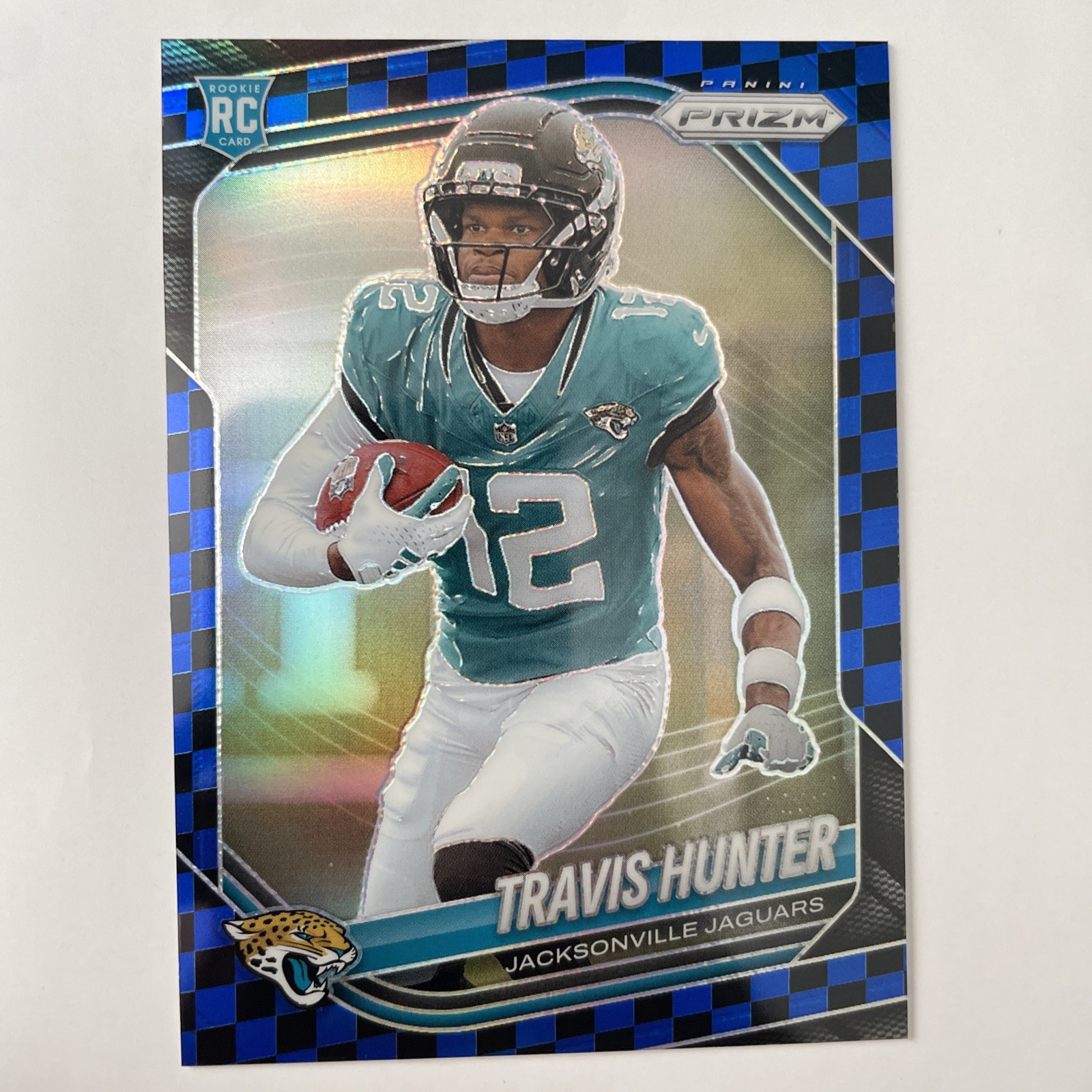 2025 Prizm Travis Hunter Rookie BLUE & BLACK CHECKERBOARD PRIZM SSP #301 RC