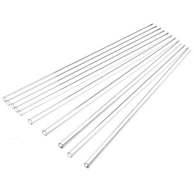 10 Stück 300 mm lange transparente Borosilikatglasröhren, Außendurchmesser 10...