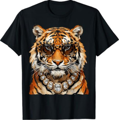 Cool Tiger Roar Leopard Sunglasses Funny T-Shirt