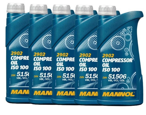 5X1 Liter KompressorenöL Iso 100 Din 51506 KompressoröL Vdl / Vcl / Vbl-image