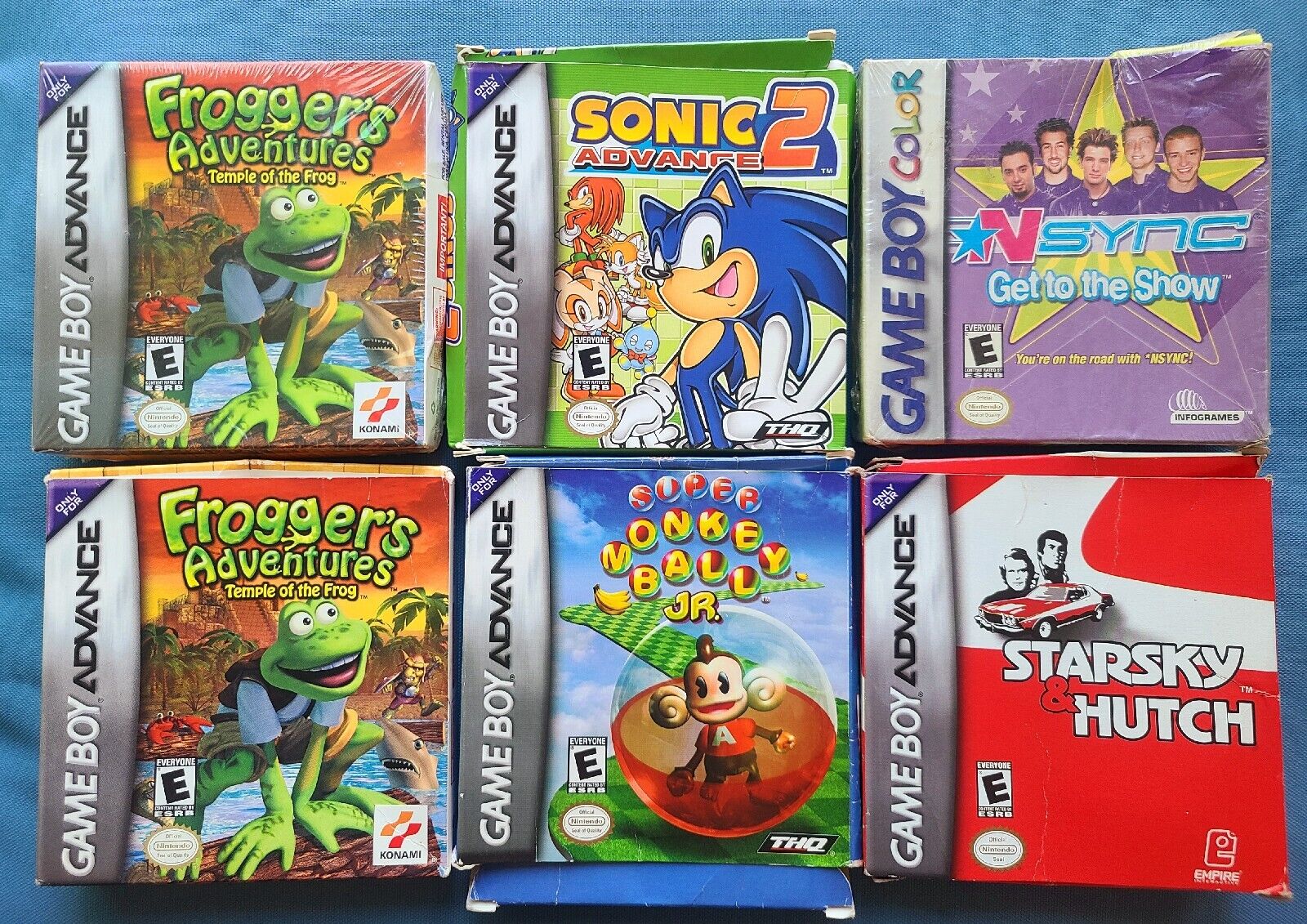 Gameboy Advance Game Lot Frogger / Sonic 2 / Etc - Boxed with