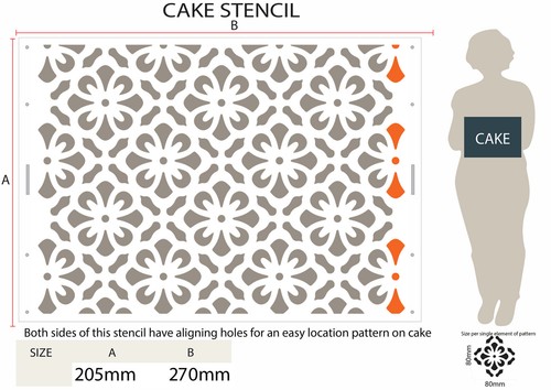 Floral Stencil Trellis Pattern Paint Wall Furniture CAKE Reusable Crafts TE441 - Picture 21 of 22