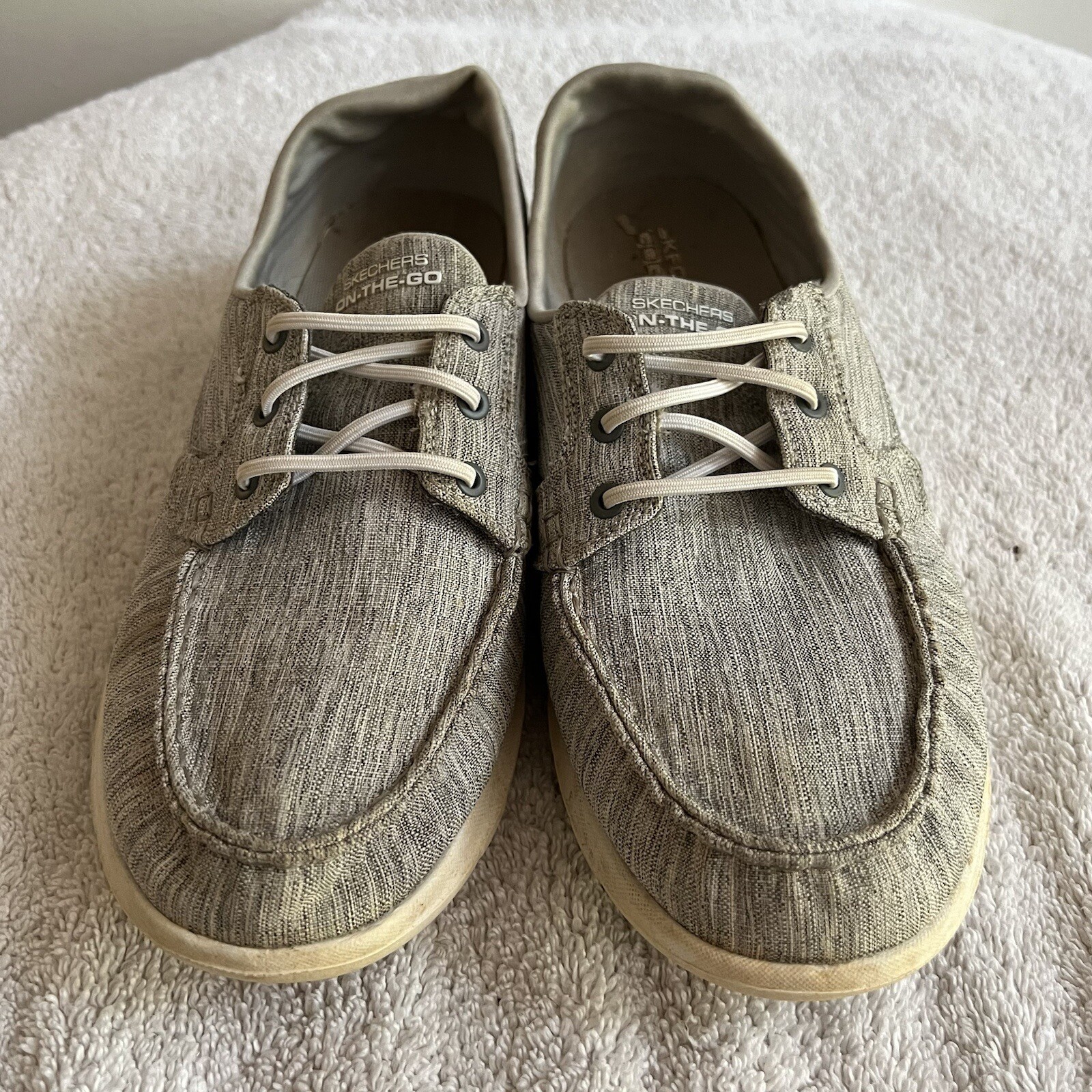 Skechers GoWalk Lite Isla Gray Boat Shoes Womens 9 Co… Gem