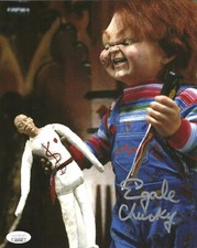 ED GALE signed 8x10 Photo Childβs Play Chucky Doll JSA Authentication ED GALE signed 8x10 Photo Childβs Play Chucky Doll JSA Authentication