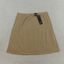 Jones New York Half Slip Womens Large Beige Microfiber Anti Cling Signature 19"