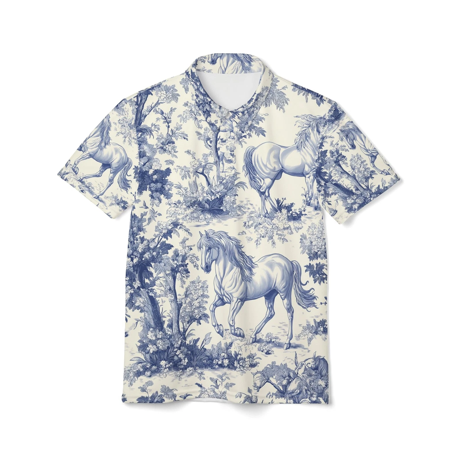 Equestrian Blue Floral Unisex Polo Shirt, Horse Lover Gift Casual Wear, Summer
Opens in a new window