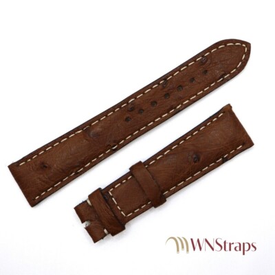 Cinturino in Struzzo Marrone per Jager Le Colutre Reverso 19/16