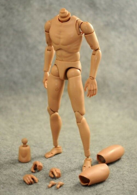 NEW 1/6 Caucasian Male Narrow Shoulder Nude Body Figure B001 New Version
