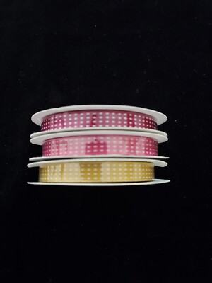 Stampin' Up! RASBERRY RIPPLE,SUMMER STARFRUIT,PRIMROSE PETALS SATIN RIBBON -NEW