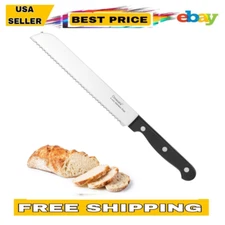 8 inch Serrated Bread Slicer, Sourdough Bread Knife, Stainless Steel
