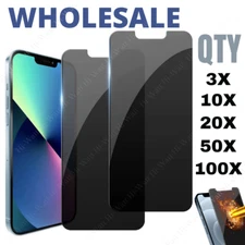 Wholesale Privacy Screen Protector Tempered Glass Lot For iPhone 13 12 11 XR X 8