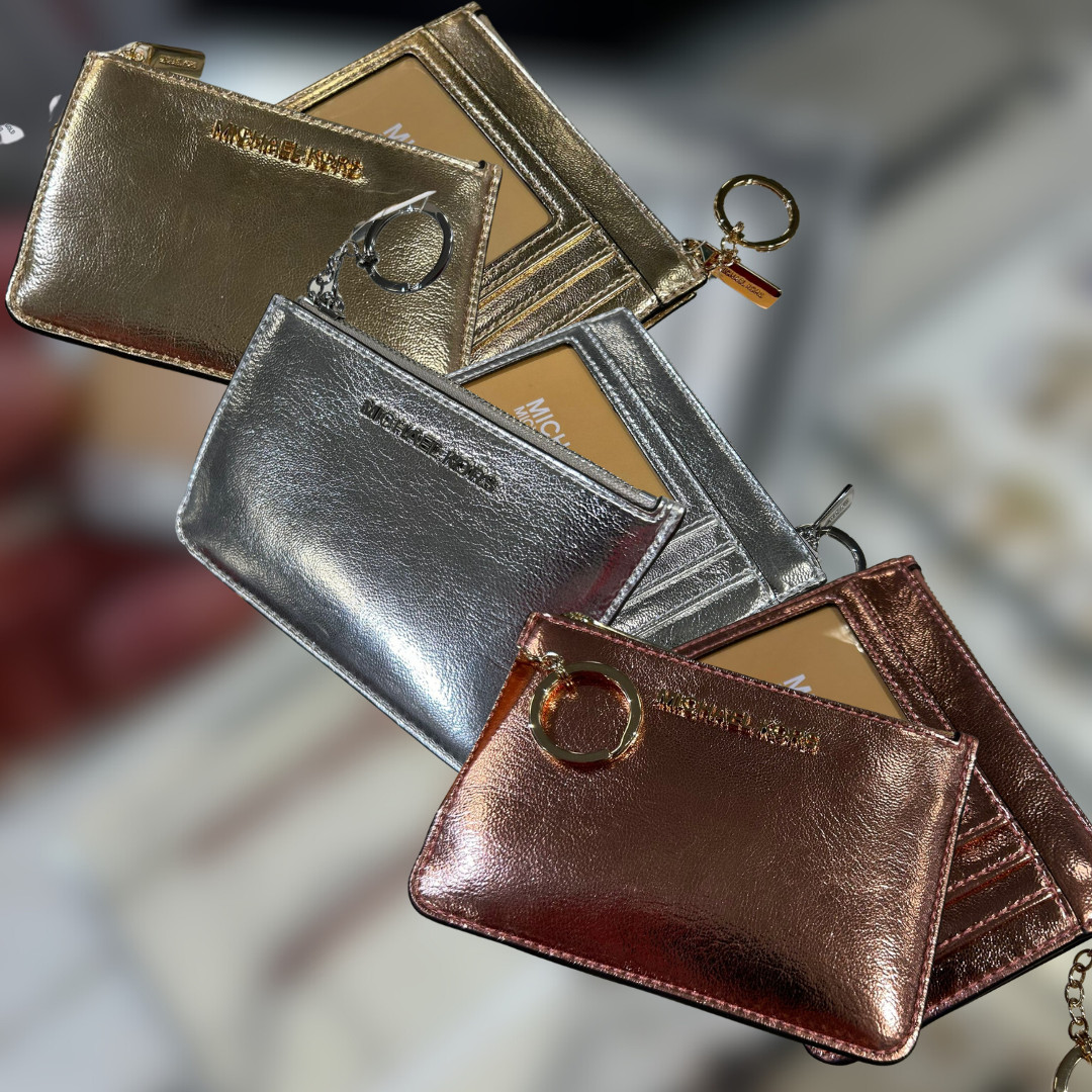 コインケース・小銭入れ MICHAEL KORS Coin Purses Women Leather Heavenly Michael Kors Lady Women Small Top Zip Coin Pouch ID Card