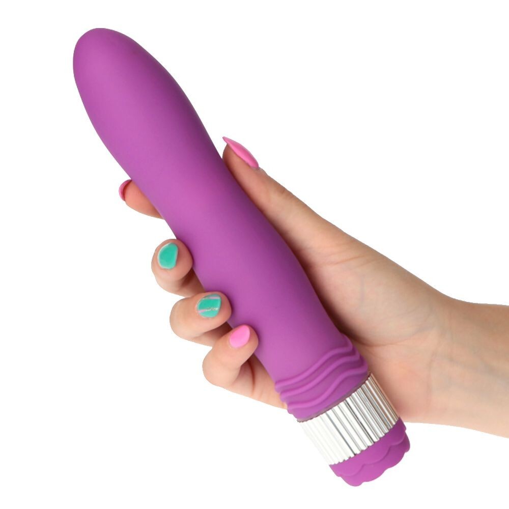 Vibratore rigido clitoride stimolatore vibrante donna dildo vaginale anale viola