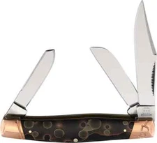 Rough Ryder Copper Swirl 3 Blade Stockman Pocket Knife RR2064 440 Fancy Folder