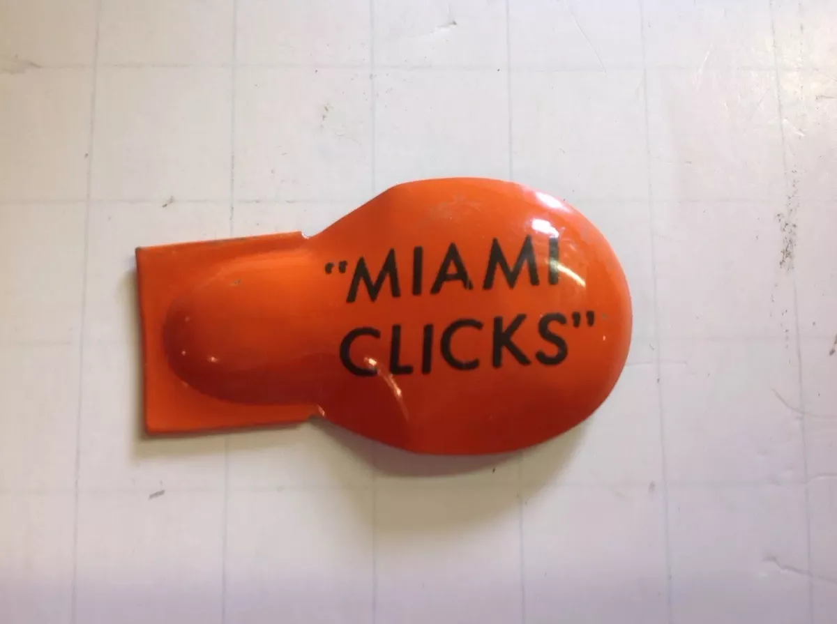 MIAMI CLICKS Vintage Metal Clicker, Miami florida