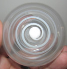 Artisan Hand Blown Swirl Iridescent Witches Ball Christmas Glass Ornament Clear — photo 3