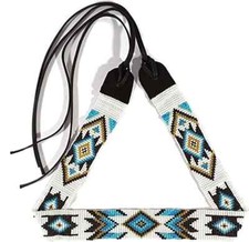 Western Seed Beaded Hat Band Fit Cowboy Hatband South West Multi Color Hat Band