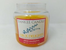 Yankee Candle Deck Delights Citron Eucalyptus 14.5 Oz Jar Retired Scent VTG