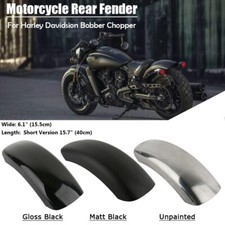 6.1'' Moto Garde-boue arrière Court aile Métal Pour Harley Bobber Chopper Noir
