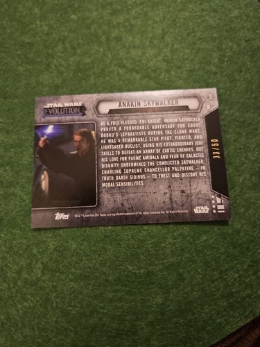 2016 Topps Star Wars Evolution Gold Anakin Skywalker #3. Serial /50. - Picture 2 of 3