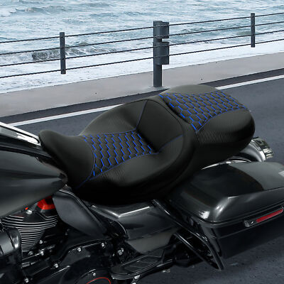 Black Driver Passenger Seat Fit For Harley Road Street Electra Glide