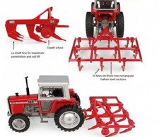 Modellino mezzi agricoli trattore Universal Hobbies ESTIRPATORE MASSEY FERGUSON