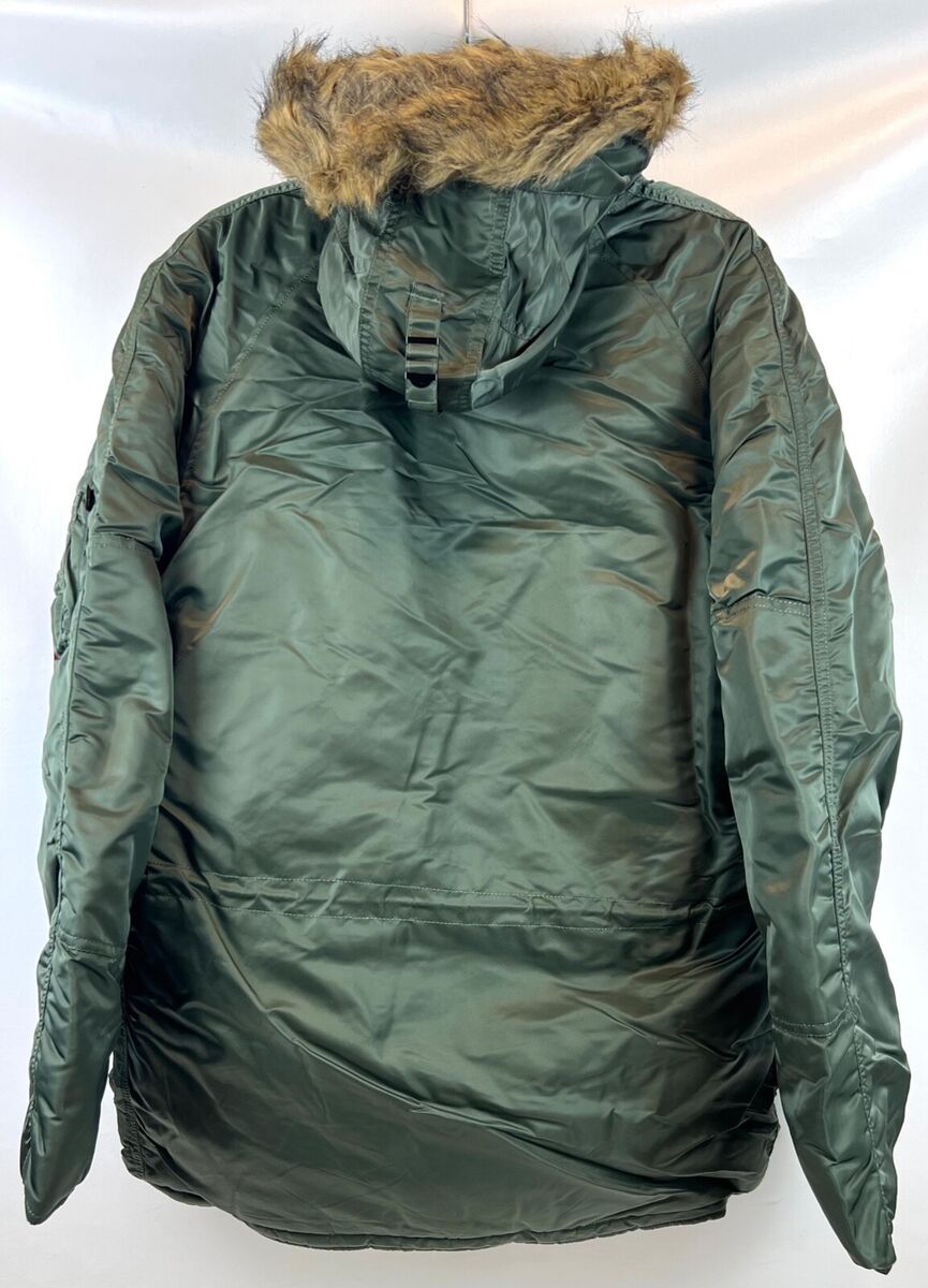 Alpha Industries Jacket Large Parka eBay Green | Weather Sage Cold N-3B USAF Extreme