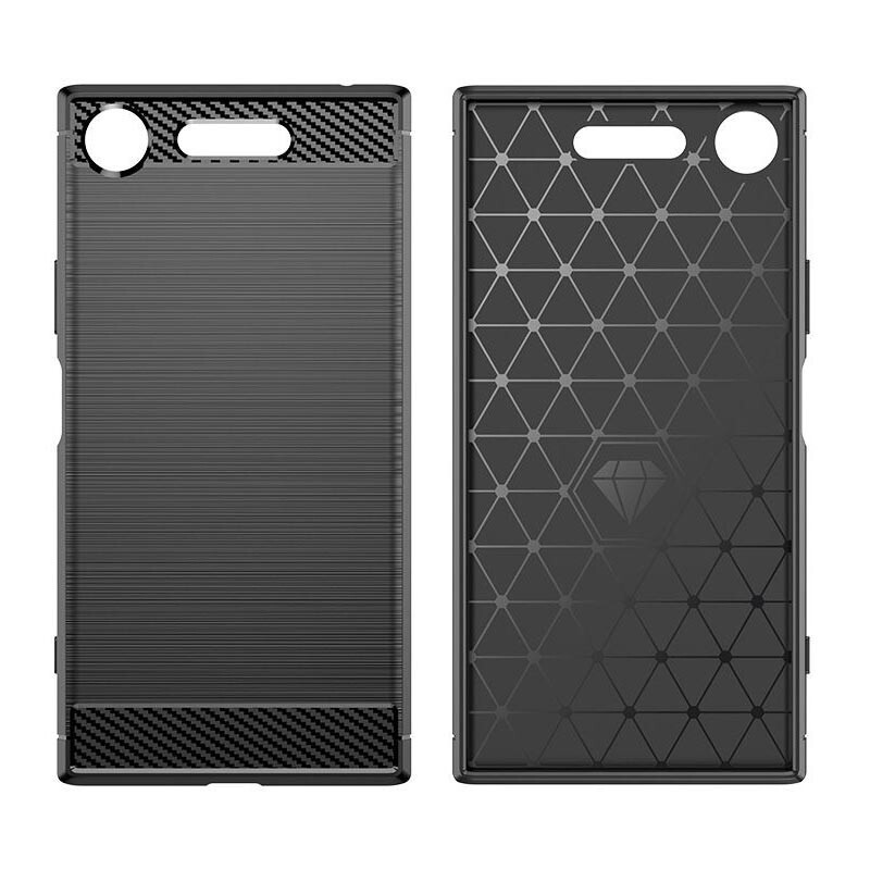 For Sony Xperia XZ1 XZ1 Compact Soft Fiber Brushed Rugged