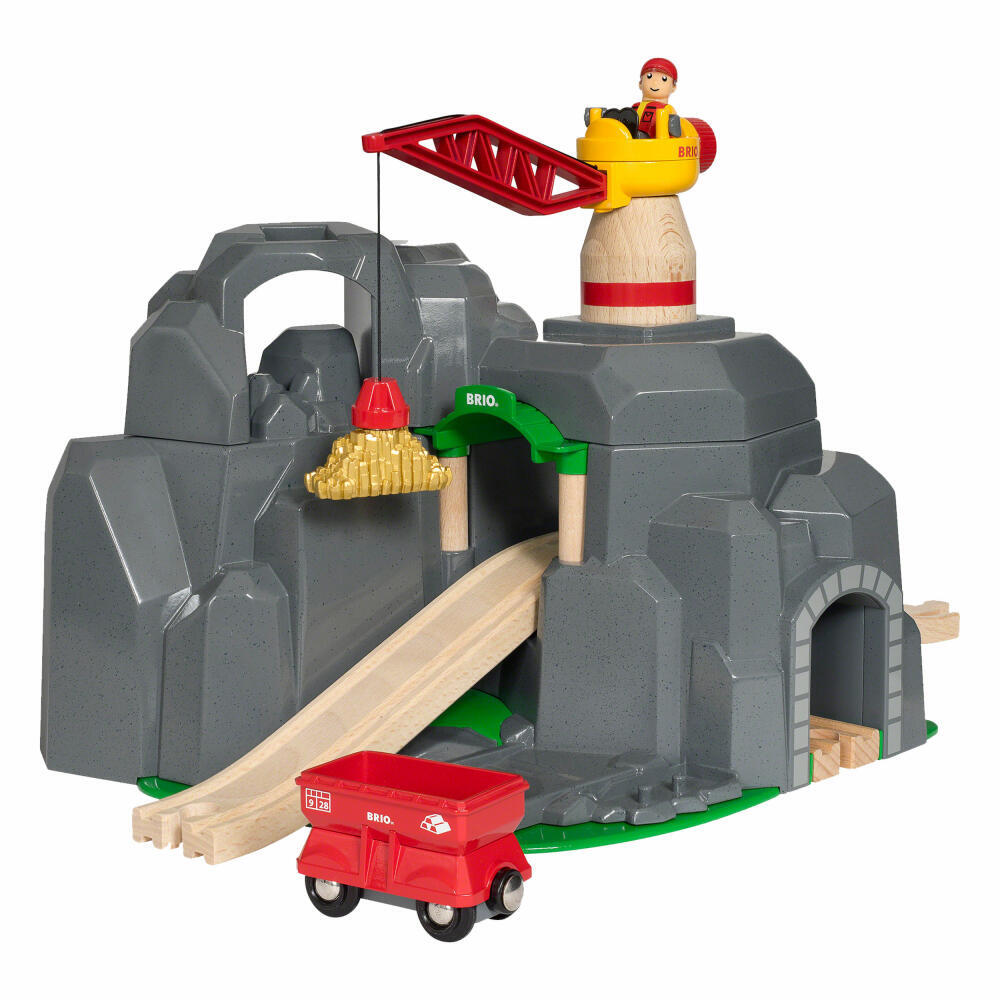 Brio Large Gold Mine with Sound Tunnel 7-pcs Wooden Toy Railway