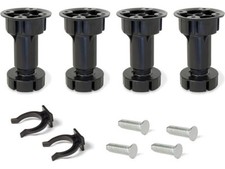 SET 4 PIEDI PIEDINI PER MOBILI DA CUCINA IN PLASTICA CON GANCIO MM 150