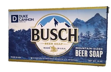 Duke Cannon BUSCH BEER SOAP for Men Sandalwood Scent (10 oz bar) ~ New in Box!