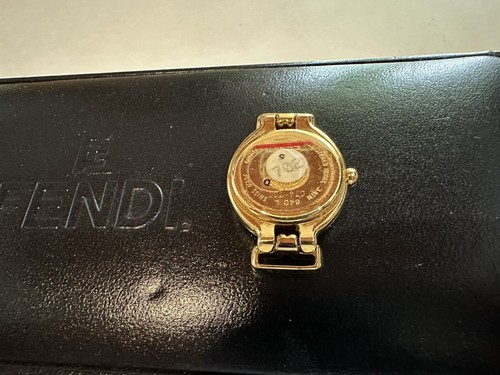 Authentic Fendi Orologi Watch 640L Vintage Oval GP 24mm w Multi Color Straps - Picture 6 of 9