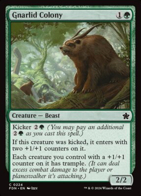 MTG Magic the Gathering Gnarlid Colony (224/789) Foundations LP