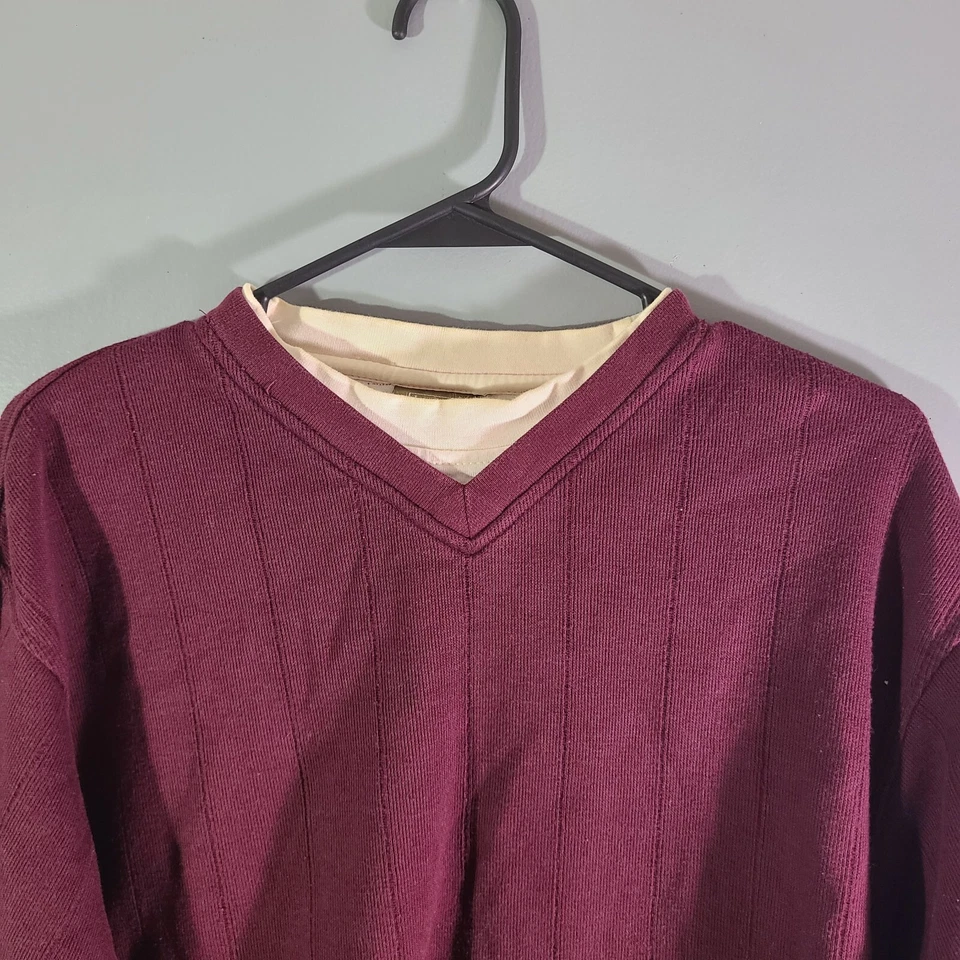 Suéter Haggar Generations manga larga cuello en V para hombre talla M algodón poliéster Foto 2 de 4