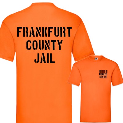 Kostüm Karneval Fasching Frankfurt County Jail T-Shirt Fun Prison Gefängnis -3XL
