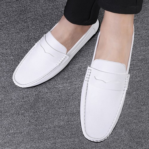 💥Hot Mens PU Slip On Walking Boat Deck Casual Driving Moccasin Loafer Shoes UK@ - Picture 10 of 19