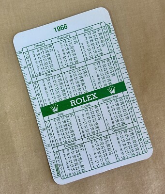 ROLEX 1966 1967 GREEN CALENDAR Day-Date DAYDATE Datejust Oysterdate Submariner /