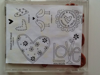 Stampin Up Retired  '''' Love You Much '''' Clear Mount Stamp Set